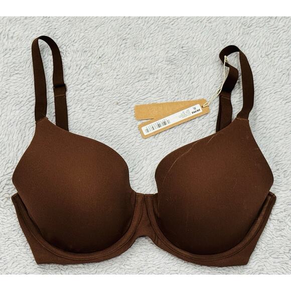 NWT SKIMS FITS EVERYONE FULL COVERAGE BRA COCOA 34D - Picture 1 of 5